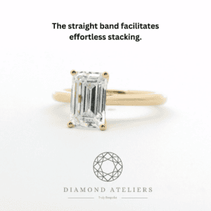 Straight Band Design Engagement Ring