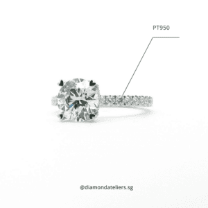 1.25ct D VVS1 lab round diamond engagement ring