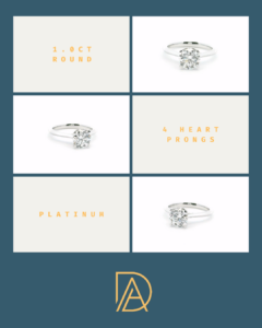 1.0ct round brilliant diamond solitaire in platinum